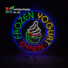 12V Ice Cream Customized LED Neon sign with 12 Colors To Choose Or Milk Tea