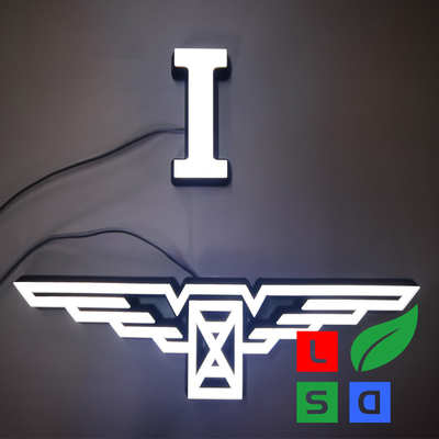 Blocchetto 3D acrilico Logo Signage di Lit del fronte per la catena di negozi