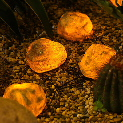 Simulazione all'aperto Pietra Luci a corda solare impermeabile per casa Parco Cortile Balcone Ambiente