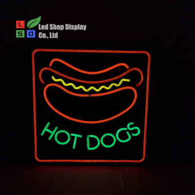 Hot Dog personalizzare LED neon segno con 12 colori da scegliere in interno DC 12V