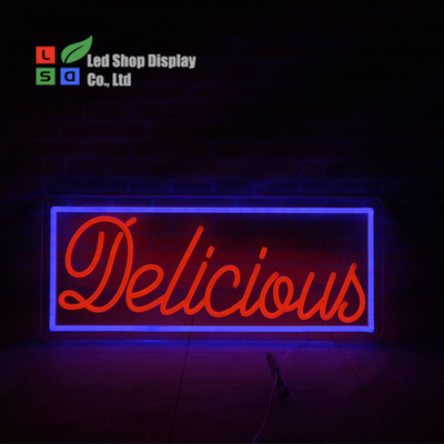 Delicious LED Neon Sign Acrilico Parete Montante Decorazione Indoor Outdoor