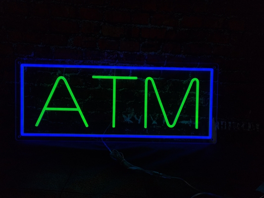 Bancomat personalizzato segno a neon a LED Decorazione interna Acrilico DC12V